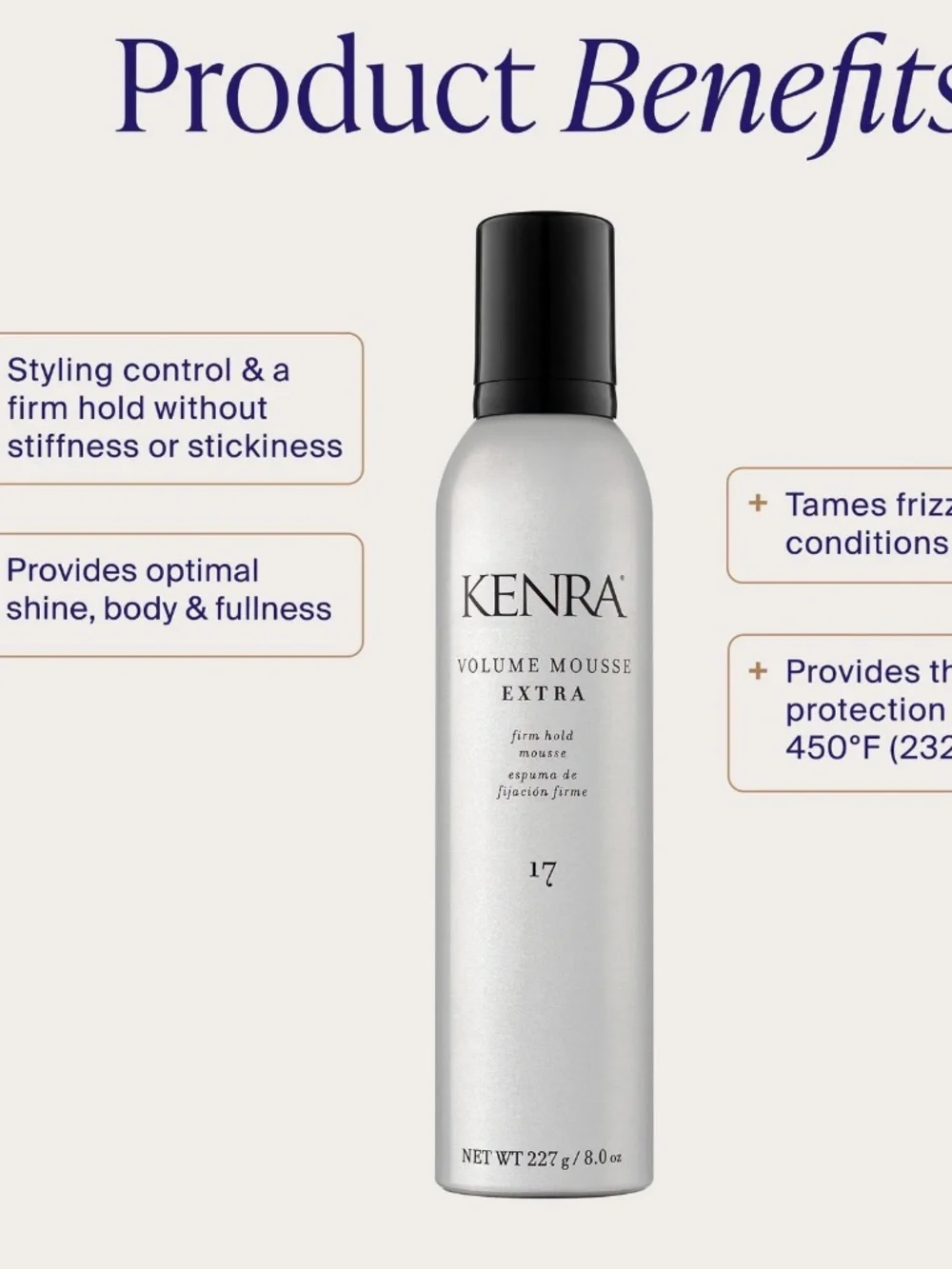 Kenra Volume Mousse Extra 17 - 8 oz Firm Hold